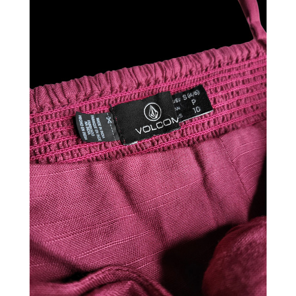 NWT Volcom No She Didn’t Dress Bow Front Cutout A-Line Mini Casual Plum Size S - Picture 7 of 9